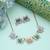 Multi color butterfly design anti tarnish necklace set festive style