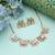 Gold color butterfly design anti tarnish necklace set elegant shine