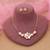 Gold color flower design anti tarnish necklace set classic floral