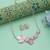 Pink color anti tarnish necklace set feminine fashion