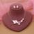 Pink color anti tarnish necklace set feminine fashion