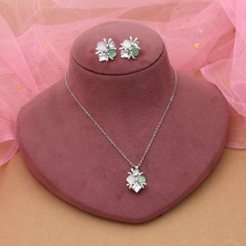 Pista green color anti tarnish necklace set ethnic style 2