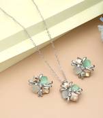 Multi color anti tarnish necklace set festive fashion