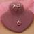 Dark pink color meena work anti tarnish necklace set fashion style