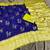 Violet Color Jari Jaqurad Weaving With Hand Chap Daying Georgette Saree
