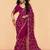 Stylish frandy fabric saree with sequin heavy embroidery