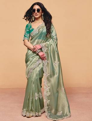  organza saree with sequin embroidery work 1