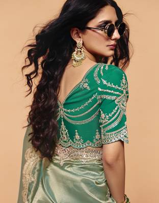  organza saree with sequin embroidery work 2