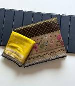 Black Color Embroidery Coding Siquence Work Paithani Silk saree