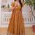 Precious Yellow Sequins Organza Haldi Wear Gown