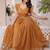 Precious Yellow Sequins Organza Haldi Wear Gown