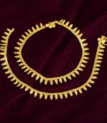 Memoir brass 1 micron real goldplated traditional jewellery anklet women