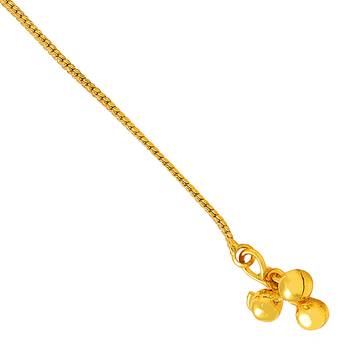 Memoir gold plated snake chain design  light eight anklet traditional jewellery for women 2