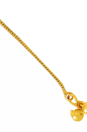 Memoir gold plated snake chain design  light eight anklet traditional jewellery for women