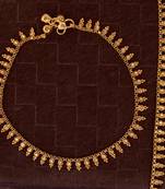 Memoir gold plated ethnic mngal kalash design anklets traditional jewellery