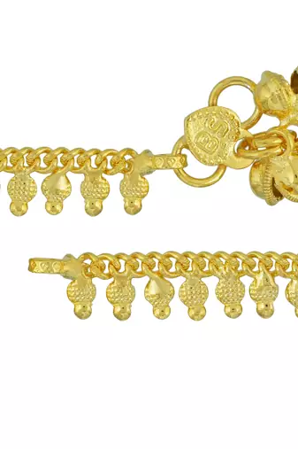 Memoir gold plated ethnic beaded bridal wedding auspicious marriage wedding anklets for women