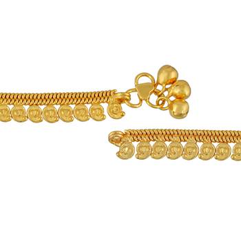 Memoir brass goldplated kairi design traditional anklet women payal 3