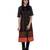 Black Hand Embroidered Roll Up Sleeves Pure Cotton Kurta