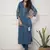 Floral embroidered  cotton kurta & trouser set