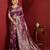 Purple color woven work silk blend saree with blouse