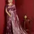 Purple color woven work silk blend saree with blouse