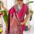 Pink color woven work soft silk party wear saree with blouse