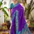 Violet color woven work soft silk party wear saree with blouse