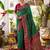 Green color woven work soft silk party wear saree with blouse