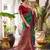 Green color woven work soft silk party wear saree with blouse