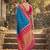 Blue color woven work soft silk party wear saree with blouse