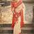 Cream color woven work soft silk party wear saree with blouse