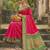 Pink color woven work soft silk party wear saree with blouse