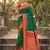 Green color woven work soft silk party wear saree with blouse