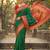 Green color woven work soft silk party wear saree with blouse