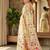 Cream color woven work linen cotton party wear saree with blouse