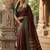 Maroon color soft silk zari woven women's beautiful saree with blouse