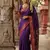 Purple color soft silk zari woven women's beautiful saree with blouse