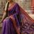 Purple color soft silk zari woven women's beautiful saree with blouse