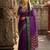 Purple color soft silk zari woven women's beautiful saree with blouse
