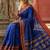 Blue color soft silk zari woven women's beautiful saree with blouse