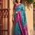 Sky-blue color pochampally silk zari woven women's indian saree