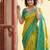Musturd yellow color pochampally silk zari woven women's indian saree