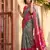 Grey color pochampally silk zari woven women's indian saree