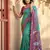 Rama green color pochampally silk zari woven women's indian saree