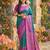 Skyblue color pochampally silk zari woven women's indian saree