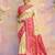 Cream color soft silk zari woven women's indian saree