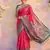 Pink color soft silk blend zari woven women's indian saree