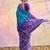 Blue color soft silk zari woven women's indian saree