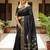 Black color print & zariw woven work soft silk saree with blouse