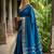 Royal blue color print & zariw woven work soft silk saree with blouse